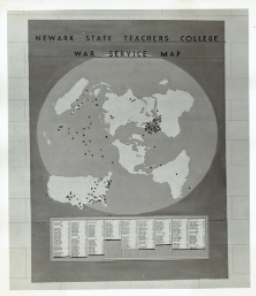 Map hanging at NTSC with pinpoints of solder locations